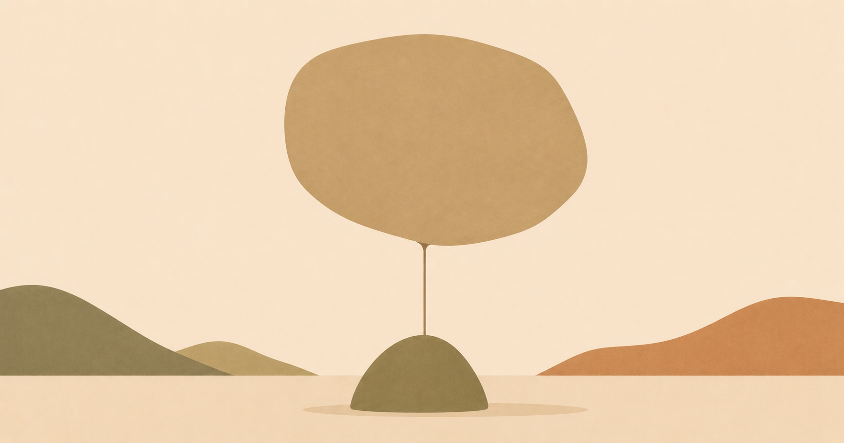 Abstract illustration of a single thread holding up a larger shape, representing concentration risk